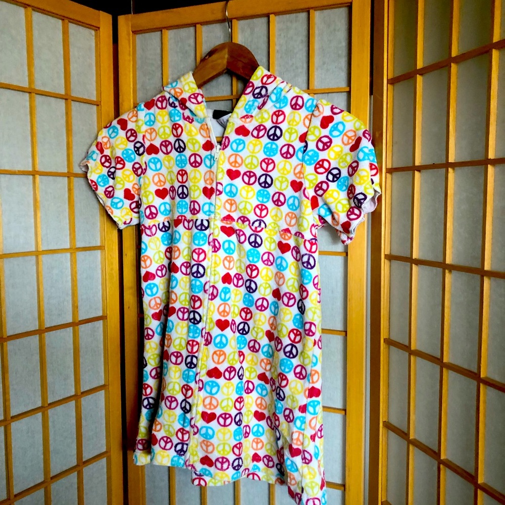 Joe Boxer girl’s terry beach/pool hood coverup 7/8